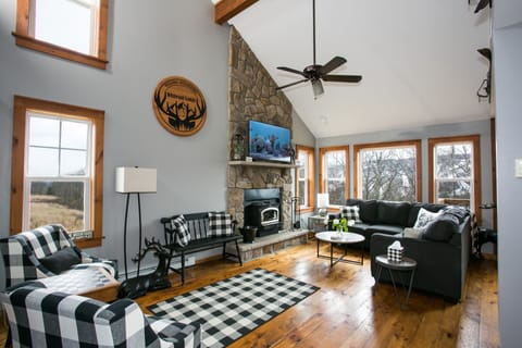 Living Room picture window overlooking the slopes