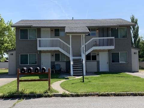 This is the apartment building you will be in the lower left unit