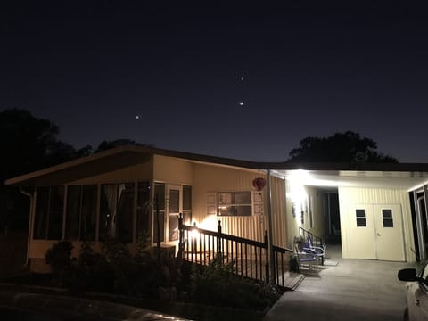 Towering cypress Pines in the midnight sky. Enjoy the quiet evenings:)