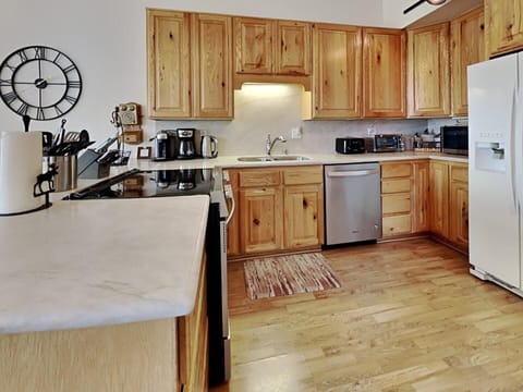 Indoors, Kitchen, Hardwood, Floor, Stained Wood