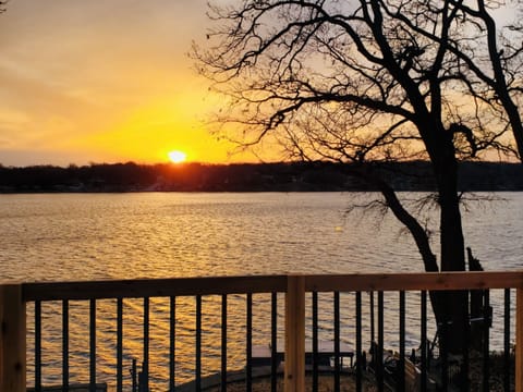 Morning views from the deck.  Enjoy coffee from private dock.