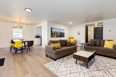 Open Floor plan Living room open to dining area