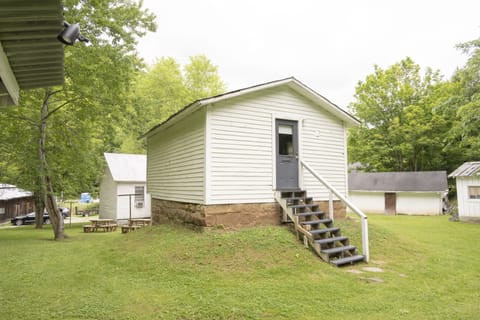 Outside of Cellar House-entrance has a stair way.