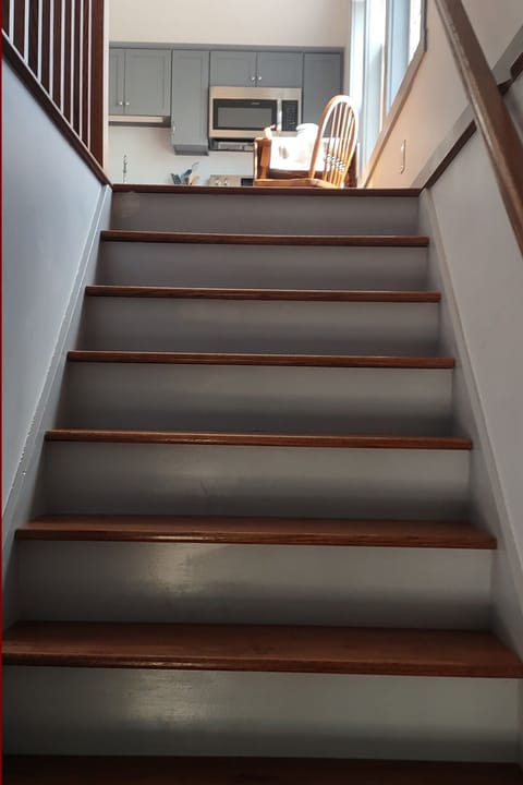 Stairs to loft apartment.