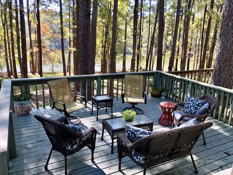 Deck feels like you are in the trees!  Our favorite place to be!