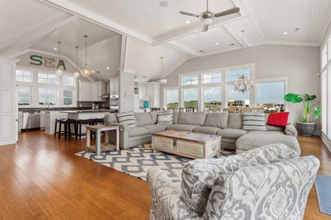 Unwind in the spacious, open Living Area with ocean views.