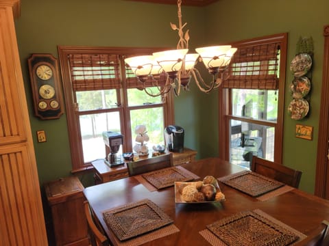 Dining room with coffee bar