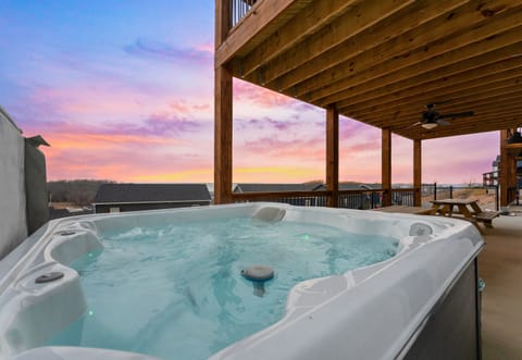 Soak your cares away in the hot tub as the sun sets, creating the perfect end to a day of exploring.