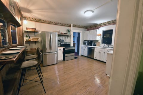 Kitchen with bar seating