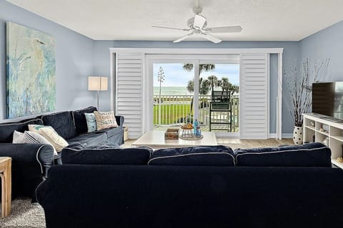 Gorgeous ocean views from the living room sofa! 