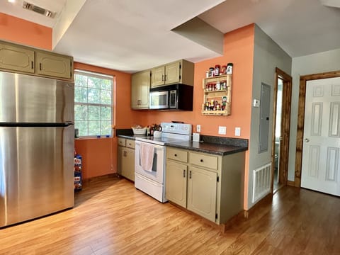 fully stocked kitchen with everything you need to prepare meals