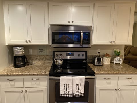 Electric glass top stove.