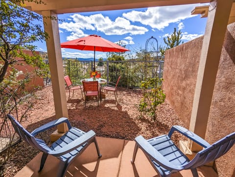 Multiple indoor and outdoor spaces.