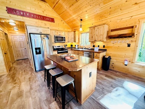 Full kitchen with island