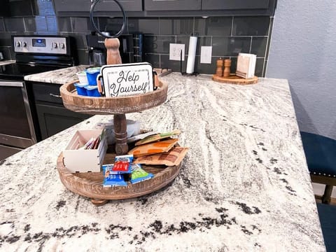 Help yourselves to our options of breakfast and coffee. 