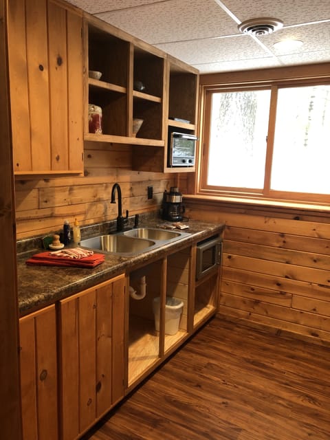 Kitchenette in the basement.