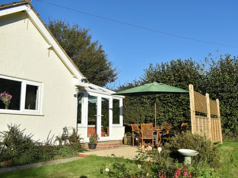 Sitting-out-area | Seaview Bungalow, Membury, near Axminster
