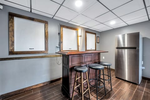 Bar next to pool table