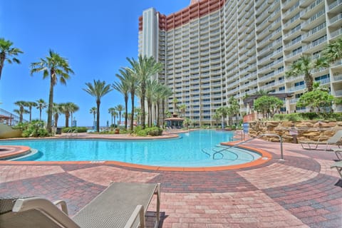 Plenty of chairs to enjoy the pool