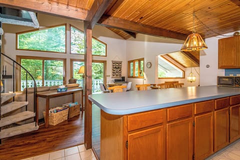 View of Living Room from Kitchen/Dining area