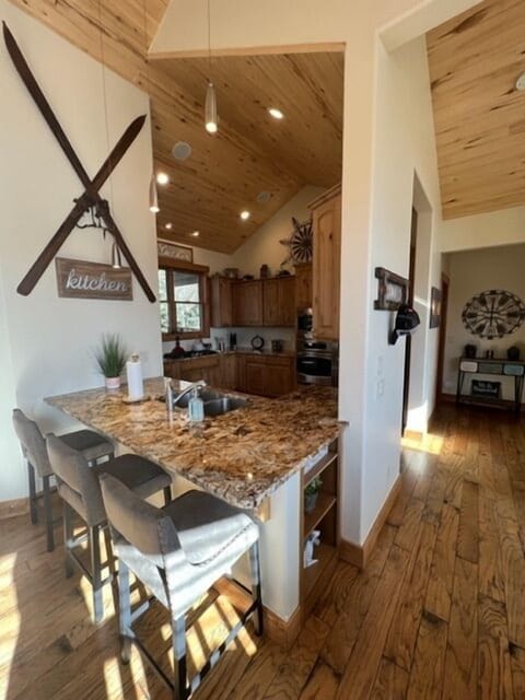 Bar area and Kitchen