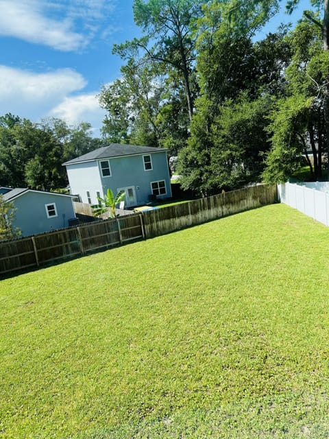 Backyard Sits on nearly half an acre!