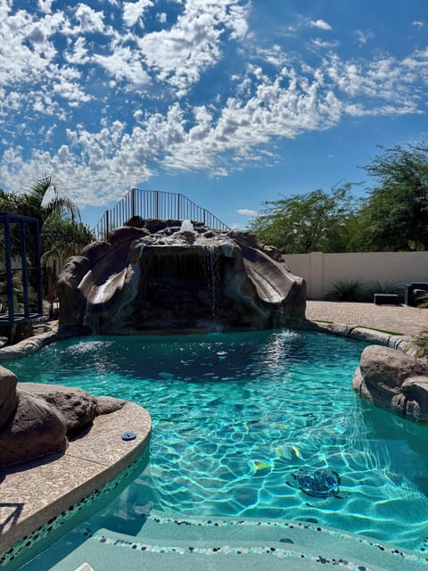 Double Water Slide w/Grotto