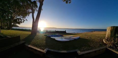 enjoy free kayaks and SUPs on the bay