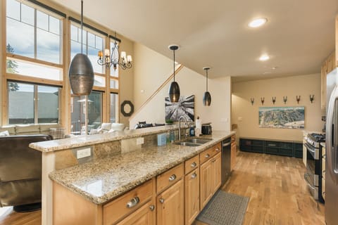 Kitchen looking into the Main Living Space