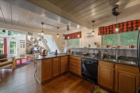 from the kitchen looking into living room 2 - open concept