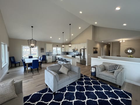 Everything in one big room.