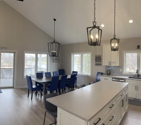 Enjoy meals with your entire group as we have seating for 14.