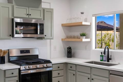 Kitchen has all brand new stainless steel appliances