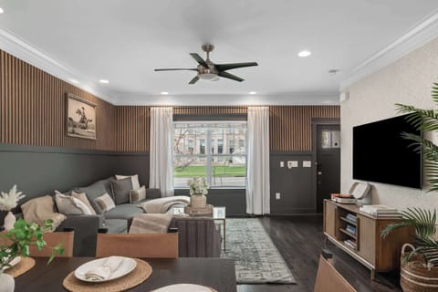 Newly renovated open-concept living space, meticulously designed for comfort and connection
