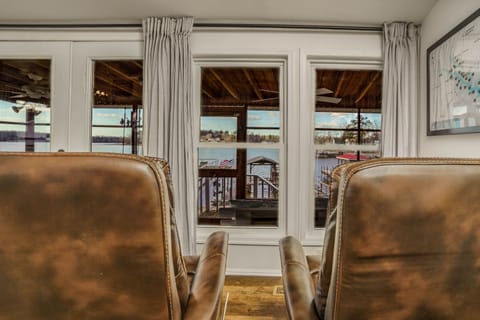 Two Swivel glider recliner to enjoy big water view.