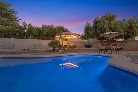 Delightful backyard with a relaxing pool and gazebo!