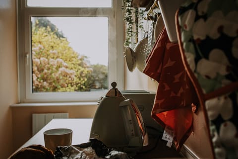 The kitchen where you can look out into the garden and enjoy your coffee