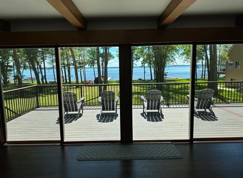View of Shawano Lake from main level living room