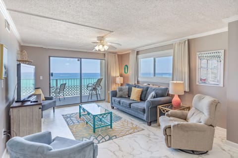 Gulf front living room.
