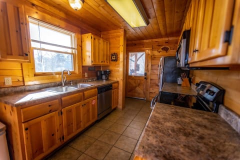 Coffee pot/Keurig combo, dishwasher, stove/oven, microwave, toaster oven