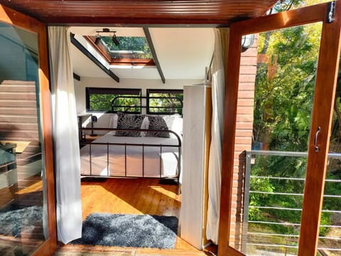 Upstairs bedroom with skylight