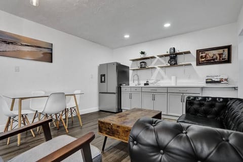 The beautiful retro sofa mentioned in the description.