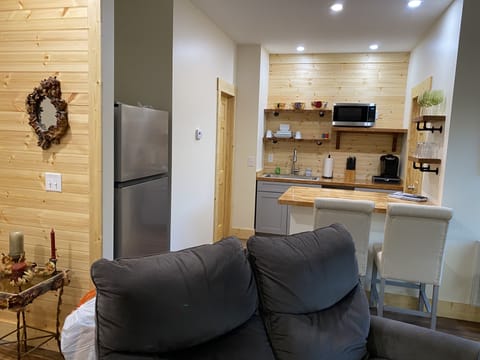 Kitchen area
No stove and full size refrigerator 