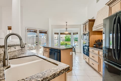 The kitchen is the perfect central hub of this one story home.