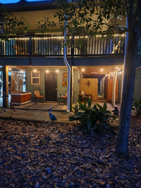 Front porch at night
