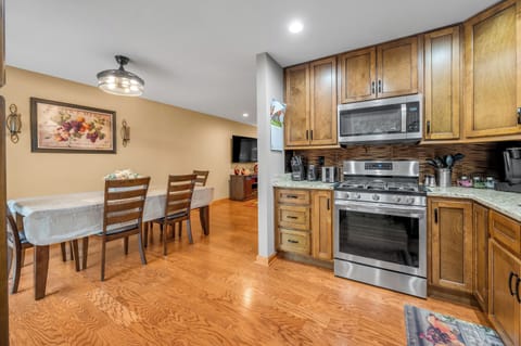 open kitchen, and dining 