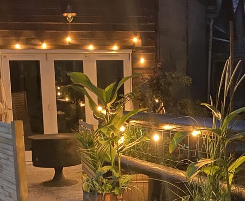 The terrace at night, listening to the rushing river (listen @maisondelacalonne)