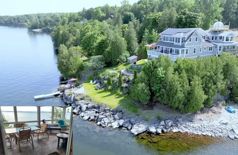 Arial view of the enchanting grounds of LoZa House. Amenities abound for your enjoyment!