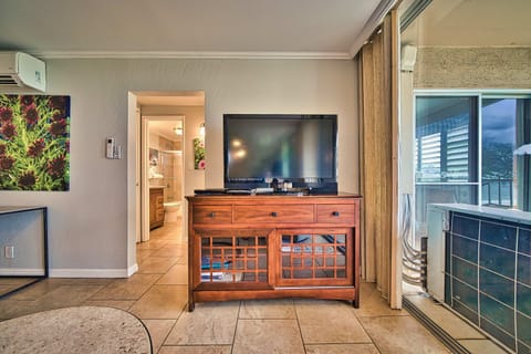 TV in the living room and family board games