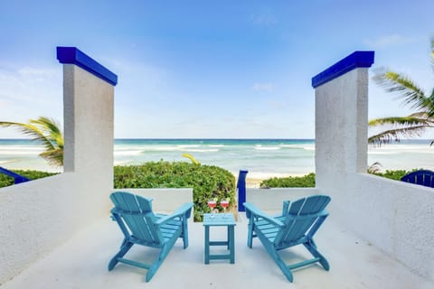Private oceanfront full sun terrace